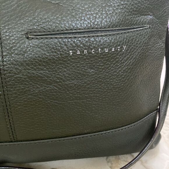 Sanctuary Green Leather Shoulder Bag - Picture 10 of 16